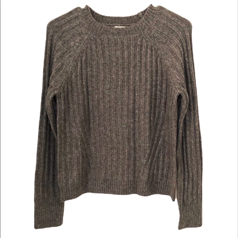 2/$15 A New Day -Gray Ribbed Knit Sweater Crewneck Long Sleeve Pullover Size XS
